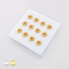 12PCS OF CZ SPIDER WEB 316L SURGICAL STEEL L-SHAPE NOSE RING BOX